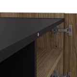 Mobile porta TV Rochele, Credenza da soggiorno, Armadio basso per TV, Base parete attrezzata, 41x147 h54 cm, Quercia e Nero