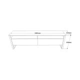 Mobile porta TV Thuban, Supporto per televisione da salotto, Credenza bassa da soggiorno, Base porta TV, 180x36h56 cm, Quercia