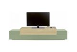 Mobile Porta tv Verde 3 Ripiani 4 Vani 240x45x51.5h cm, 3 Ante - Curino