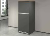 Mobile portafrigo 2 ante 60x165h cm antracite e rovere - Mesarthim