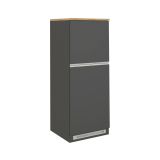 Mobile portafrigo 2 ante 60x165h cm antracite e rovere - Mesarthim
