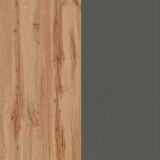 Mobile portafrigo 2 ante 60x165h cm antracite e rovere - Mesarthim