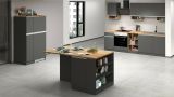Mobile portafrigo 2 ante 60x165h cm antracite e rovere - Mesarthim