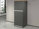 Mobile portafrigo 2 ante 60x165h cm antracite e rovere - Mesarthim
