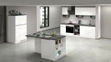 Mobile portafrigo 2 ante 60x165h cm bianco lucido e ardesia - Mesarthim