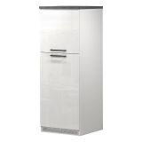 Mobile portafrigo 2 ante 60x165h cm bianco lucido e ardesia - Mesarthim