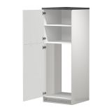 Mobile portafrigo 2 ante 60x165h cm bianco lucido e ardesia - Mesarthim