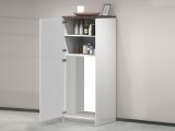 Mobile portafrigo 2 ante 60x165h cm bianco lucido e ardesia - Mesarthim