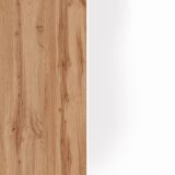 Mobile portafrigo 2 ante 60x165h cm bianco lucido e rovere - Mesarthim