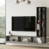 Mobile salotto 3 ante 174cm argento e nero - Sardegna