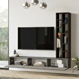 Mobile salotto 3 ante 174cm argento e nero - Sardegna