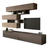 Mobile salotto 3 ante 276cm bronzo e noce - Hilaire