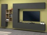 Mobile salotto moderno 280cm antracite e acero - Agna