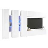 Mobile salotto moderno 340cm bianco lucido - Carretto