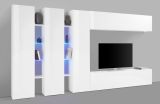 Mobile salotto moderno 340cm bianco lucido - Carretto
