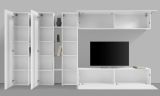 Mobile salotto moderno 340cm bianco lucido - Carretto