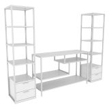 Mobile salotto modulabile 198cm bianco - Felion