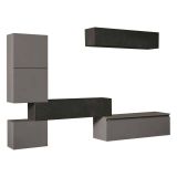 Mobile salotto multifunzione 290cm ardesia e grigio scuro - Nana