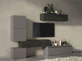 Mobile salotto multifunzione 290cm ardesia e grigio scuro - Nana