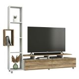 Mobile soggiorno classico 160cm bianco e noce - Biskek