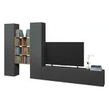 Mobile soggiorno classico 320cm antracite e acero - Acuto