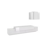 Mobile soggiorno in legno 240cm bianco lucido - Alaskino