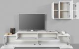 Mobile soggiorno in legno 240cm bianco lucido - Alaskino