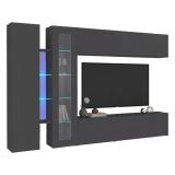 Mobile soggiorno moderno 280cm antracite - Annie