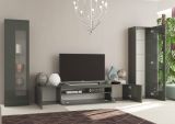 Mobile soggiorno multifunzione 290cm antracite lucido - Aslhey