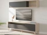 Mobile soggiorno smart 180cm antracite e legno - Arusha