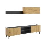 Mobile soggiorno smart 182cm legno e antracite - Ama