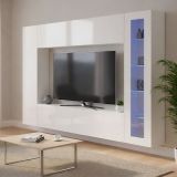 Mobile soggiorno smart 260cm bianco lucido - Amel