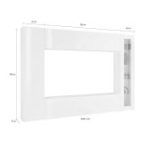 Mobile soggiorno smart 260cm bianco lucido - Amel