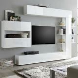 Mobile soggiorno smart 295cm bianco lucido e bianco - Aragosta