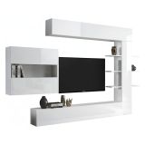 Mobile soggiorno smart 295cm bianco lucido e bianco - Aragosta