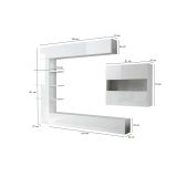 Mobile soggiorno smart 295cm bianco lucido e bianco - Aragosta