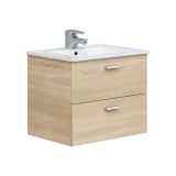 Mobile sottolavabo 2 cassetti 60x45x50h cm rovere - Doksuri