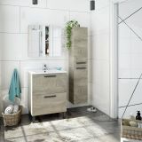 Mobile sottolavabo 2 cassetti 60x80x45h cm rovere - Aruna
