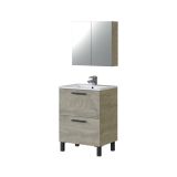 Mobile sottolavabo 2 cassetti 60x80x45h cm rovere - Aruna