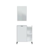 Mobile sottolavabo con specchio 77x24x91h cm bianco - Argusto