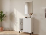 Mobile sottolavabo con specchio 77x24x91h cm bianco - Argusto