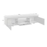 Mobile TV antracite 160x40x35h cm 3 ante - Edoarda