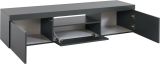 Mobile TV antracite 160x40x35h cm 3 ante - Edoarda