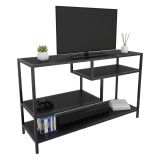 Mobile TV antracite e nero 120x39x75h cm in legno - Ivette