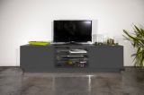 Mobile TV antracite lucido 180x41x46h cm 2 ante - Lola