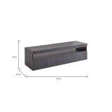 Mobile TV ardesia 130x45x36h cm in legno - Adelicia