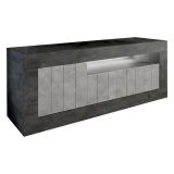Mobile TV ardesia e cemento 138x42x56h cm 3 ante - Iole