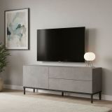Mobile TV argento e nero 120x35x46h cm 3 ante - Zephir