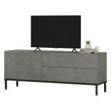 Mobile TV argento e nero 120x35x46h cm 3 ante - Zephir