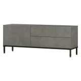 Mobile TV argento e nero 120x35x46h cm 3 ante - Zephir